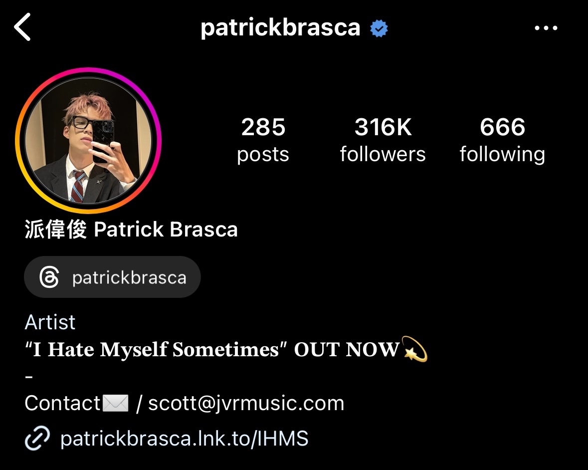 Instagram font example 3